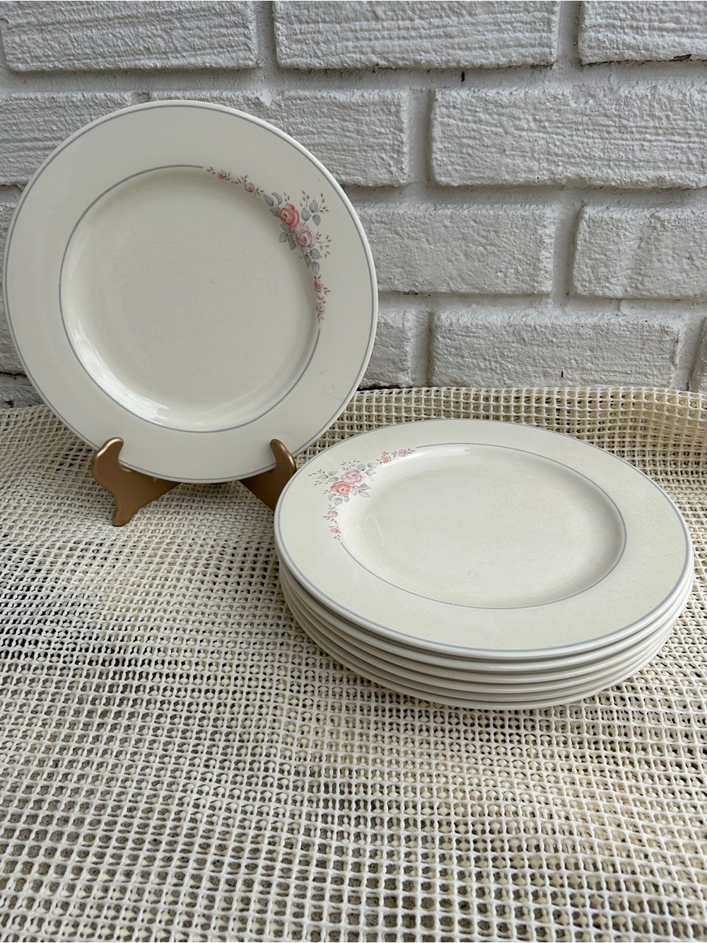 Pfaltzgraff TROUSSEAU 10½" DINNER PLATE 1988 - 1996 Set Of 7Pc